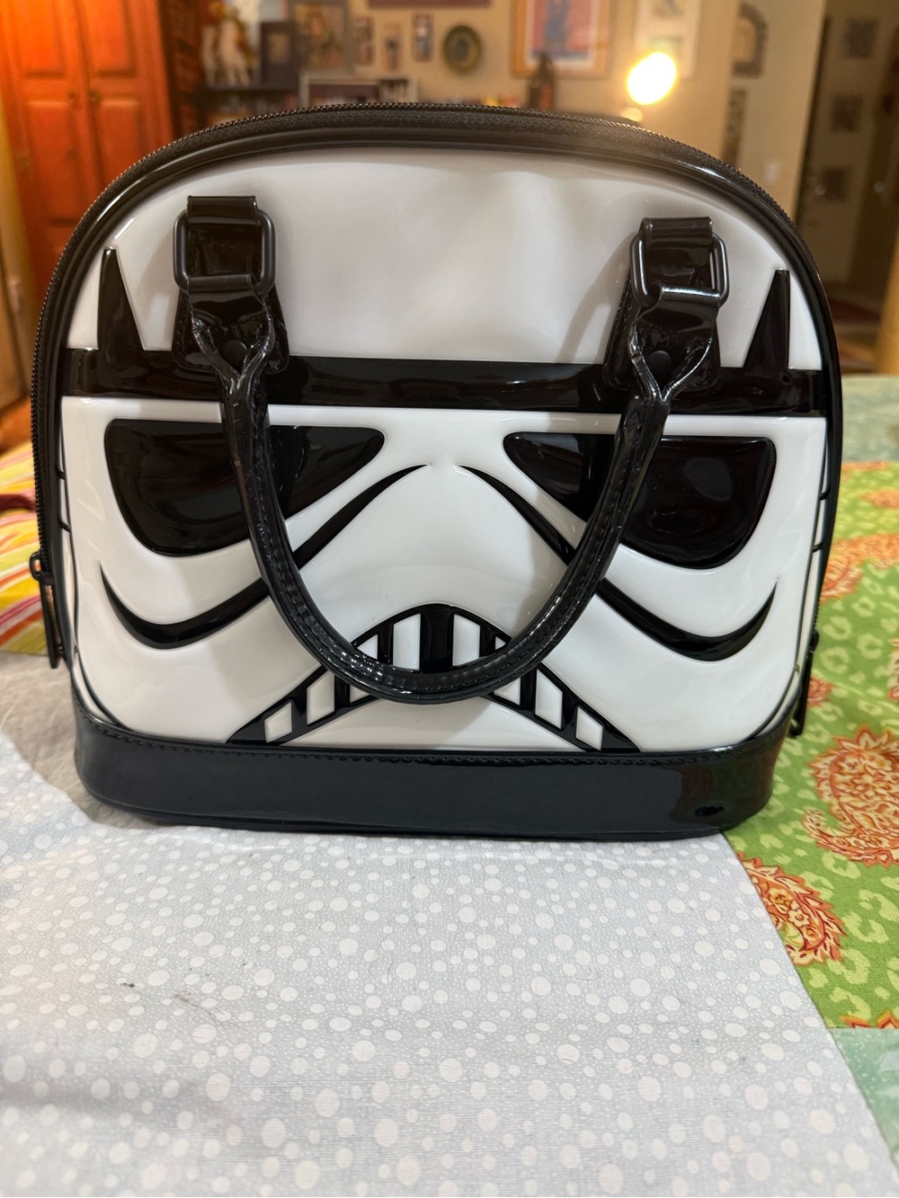 Loungefly Star Wars Stormtrooper Helmet Dome Satchel - Black & White